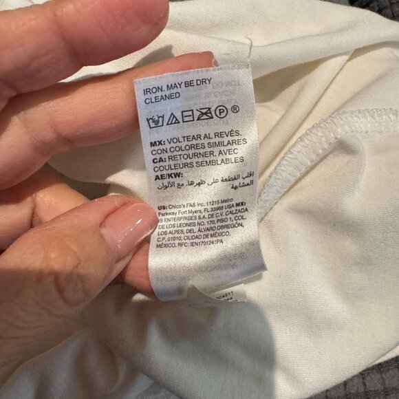 WHITE HOUSE BLACK MARKET cream gold pullover top EUC - Picture 6 of 6